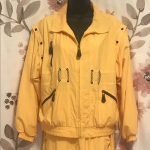 Two Piece Yellow Sweatsuit